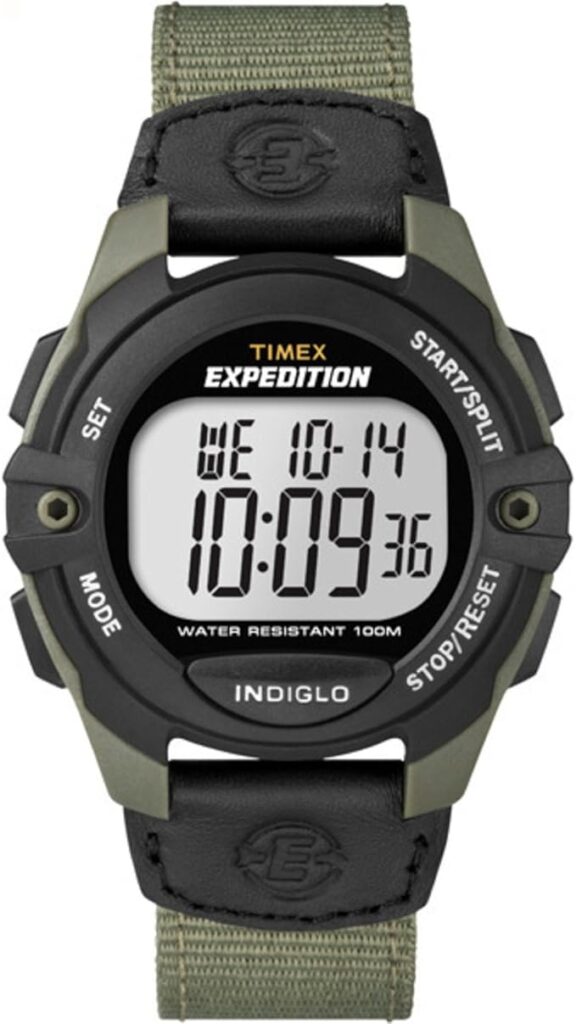 Timex Relógio masculino Expedition Classic Digital Chrono Alarm Timer em tamanho real 